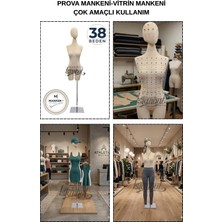 Manken İstanbul 38 Beden Hem Prova - Hem Ürün Sergileme - Hem Fotoğraf Çekimi Için Iğne Batan Kafalı Terzi Mankeni