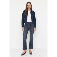 Rays Tint Kahve Paça Kesik Taşlı Jean 3047-11
