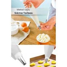 Orvila Pratik Metal Uçlu Krema Sıkma Torbası - 9 Adet Şekilli Uçlu