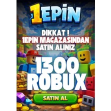 1Epin Roblox 1300 Robux - USD Para Birimi ile Oyun Deneyiminizi Geliştirin