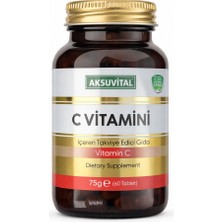 Aksuvital C Vitamini Içeren Takviye Edici Gıda 60 Tablet | Vitamin C Supplement | Günlük Kullanıma Uygun Pratik Form
