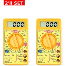 Marxlow 2 Adet DT830D Buzzerlı Ölçü Aleti Sarı