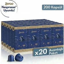 Nespresso Original Uyumlu Alüminyum Kapsül - 20 Adet Espresso Blend 9 - 200 Kapsül