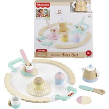 Mattel Fisher-Price Ahşap Çay Seti Okul Öncesi Çağdaki Çocuklar Için 12 Ahşap Parçadan Oluşan Fisher-Price Ahşap Çay Partisi Seti HXT82