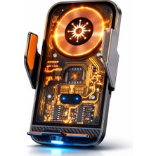 Qasul C11GÜÇ, Teknoloji ve Tasarım Bir Arada 360° Dönebilen Akıllı Araç Telefon Tutucu & Kablosuz Şarj Standı (Type-C / Micro USB / Lightning)