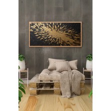 Artavessa Tek Parça Gerçek Ham Ahşap Yatay Panorama Çerçeveli Tablo - Model 20