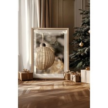 Artavessa Tek Parça Gerçek Ham Ahşap Çerçeveli Yılbaşı(New Year) Temalı Tablo - Model 81