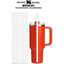 Stanley Termos Uyumlu Stanley Quencher 1.18 ve 0.88 Uyumlu 6lı Pipet Termos Pipeti– Temizlik Fırçası Hediyeli -
