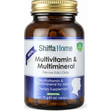 Shiffa Home Men Multivitamin & Multimineral Takviye Edici Gıda 60 Tablet | Erkeklere Özel Vitamin Mineral Kompleksi | Günlük Kullanıma Uygun