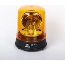 Serdar Plastik Serko Standart Döner Lamba Komple 24 Volt Sarı 0001.3000.006