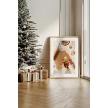 Artavessa Tek Parça Gerçek Ham Ahşap Çerçeveli Yılbaşı(New Year) Temalı Tablo - Model 86
