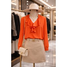 ✨ Lavin’s Luxury Fırfır Detaylı Şık Bluz – Zamansız Zarafet ✨