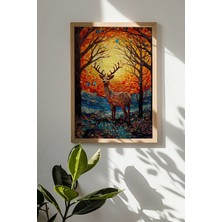 Artavessa Tek Parça Gerçek Ham Ahşap Çerçeveli Mosaic Temalı Tablo - Model 4