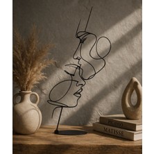 Piccomino Aşkın Silueti – Minimal Çift Yüz Line Art Dekor