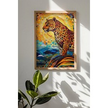 Artavessa Tek Parça Gerçek Ham Ahşap Çerçeveli Mosaic Temalı Tablo - Model 9