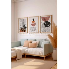 Artavessa 3 Parça Gerçek Ham Ahşap Çerçeveli Tablo Seti - Model 10