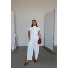 Özge Özgenç Bağlamalı Bluz Pantolon Takım