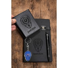 kuyumcudan Polis Cüzdan + Kalem + Defter + Anahtarlık Set