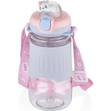 Zümrüt Kırtasiye Vagonlife VGN2023 Askılı Pipetli Matara 600 Ml-Mor