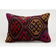 Kilim Wholesale El Yapımı Eski Kilimden Yapılmış Vintage Kırlent Kılıfı, Yün, 40X60 cm