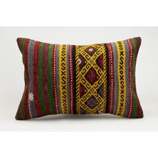 Kilim Wholesale El Yapımı Eski Kilimden Yapılmış Vintage Kırlent Kılıfı, Yün, 40X60 cm