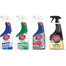 Porçöz Banyo-Mutfak-Fırın-Kireç Çözücü 750 ml 4 Lü Set