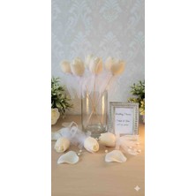 Queens Atölye ​lale Temalı Hediyelik Mum (25 Adet) - tül ya da jüt aranjmanlı (Nikah, Nişan, Söz, Kına, Sünnet, Mevlüt, Bebek Hediyesi)