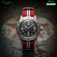 Eski Yeni Antik Vostok Komandirskie Otomatik Erkek Kol Saati 100M Mekanik 2415 Nato Kayış Siyah Kadran