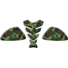 Motosıklet Kaplama Tank Pad Set Kamuflaj Tasarım 01