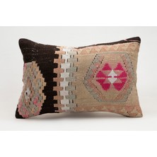 Kilim Wholesale El Yapımı Eski Kilimden Yapılmış Vintage Kırlent Kılıfı, Yün, 40X60 cm