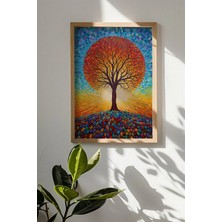 Artavessa Tek Parça Gerçek Ham Ahşap Çerçeveli Mosaic Temalı Tablo - Model 2