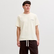 Jack & Jones Erkek Sirt Baskili Bisiklet Yaka Tisört - Montauk