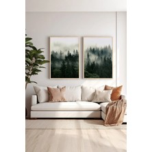 Artavessa 2 Parça Gerçek Ahşap Renkli Çerçeveli Tablo Seti - Model 19