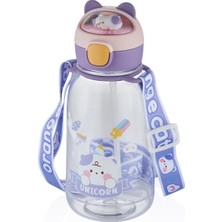 Zümrüt Kırtasiye Vagonlife VGN2021 760 ml Kedi Figürlü Su Matarası-Mor