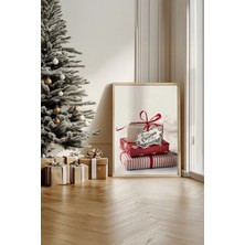 Artavessa Tek Parça Gerçek Ham Ahşap Çerçeveli Yılbaşı(New Year) Temalı Tablo - Model 70