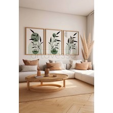 Artavessa 3 Parça Gerçek Ham Ahşap Çerçeveli Tablo Seti - Model 19