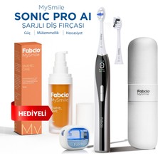 Fabcio Mysmile Sonic Pro Aı Şarjlı Diş Fırçası (Beyaz) + Diş Mine Bakım Serumu Hediye