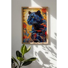 Artavessa Tek Parça Gerçek Ham Ahşap Çerçeveli Mosaic Temalı Tablo - Model 19