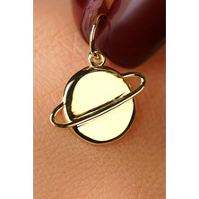 Fiyonk Kuyumculuk 14 Ayar Altın Satürn Kolye Ucu