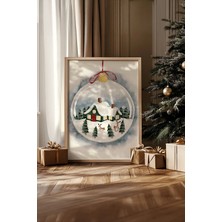Artavessa Tek Parça Gerçek Ham Ahşap Çerçeveli Yılbaşı(New Year) Temalı Tablo - Model 65