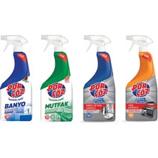 Porçöz Banyo-Mutfak-Yağ-Kireç Çözücü 750 ml 4 Lü Set