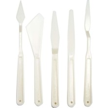Kitabevimden Rich Spatula Plastik 5 Li Set Beyaz 11248