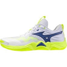 Mizuno Wave Momentum Elite Unisex Voleybol Ayakkabısı Beyaz / Sarı Nefes Alabilir Yapı ile Koşu ve Yürüyüş İçin İdeal