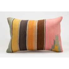 Kilim Wholesale El Yapımı Eski Kilimden Yapılmış Vintage Kırlent Kılıfı, Yün, 40X60 cm