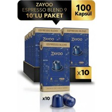 Nespresso Original Uyumlu Alüminyum Kapsül - 10 Adet Espresso Blend 9 - 100 Kapsül