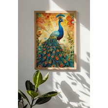 Artavessa Tek Parça Gerçek Ham Ahşap Çerçeveli Mosaic Temalı Tablo - Model 25
