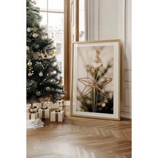 Artavessa Tek Parça Gerçek Ham Ahşap Çerçeveli Yılbaşı(New Year) Temalı Tablo - Model 10