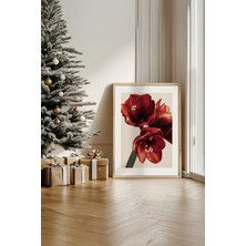 Artavessa Tek Parça Gerçek Ham Ahşap Çerçeveli Yılbaşı(New Year) Temalı Tablo - Model 82