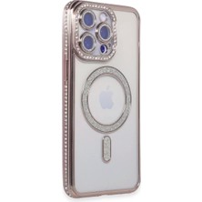 Uravas Store Iphone 15 Kılıf Joke Simli Magneticsafe Kılıf - Pembe