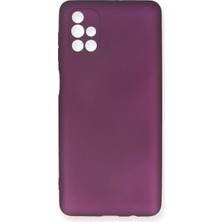 Uravas Store Galaxy M51 Kılıf First Silikon - Mürdüm